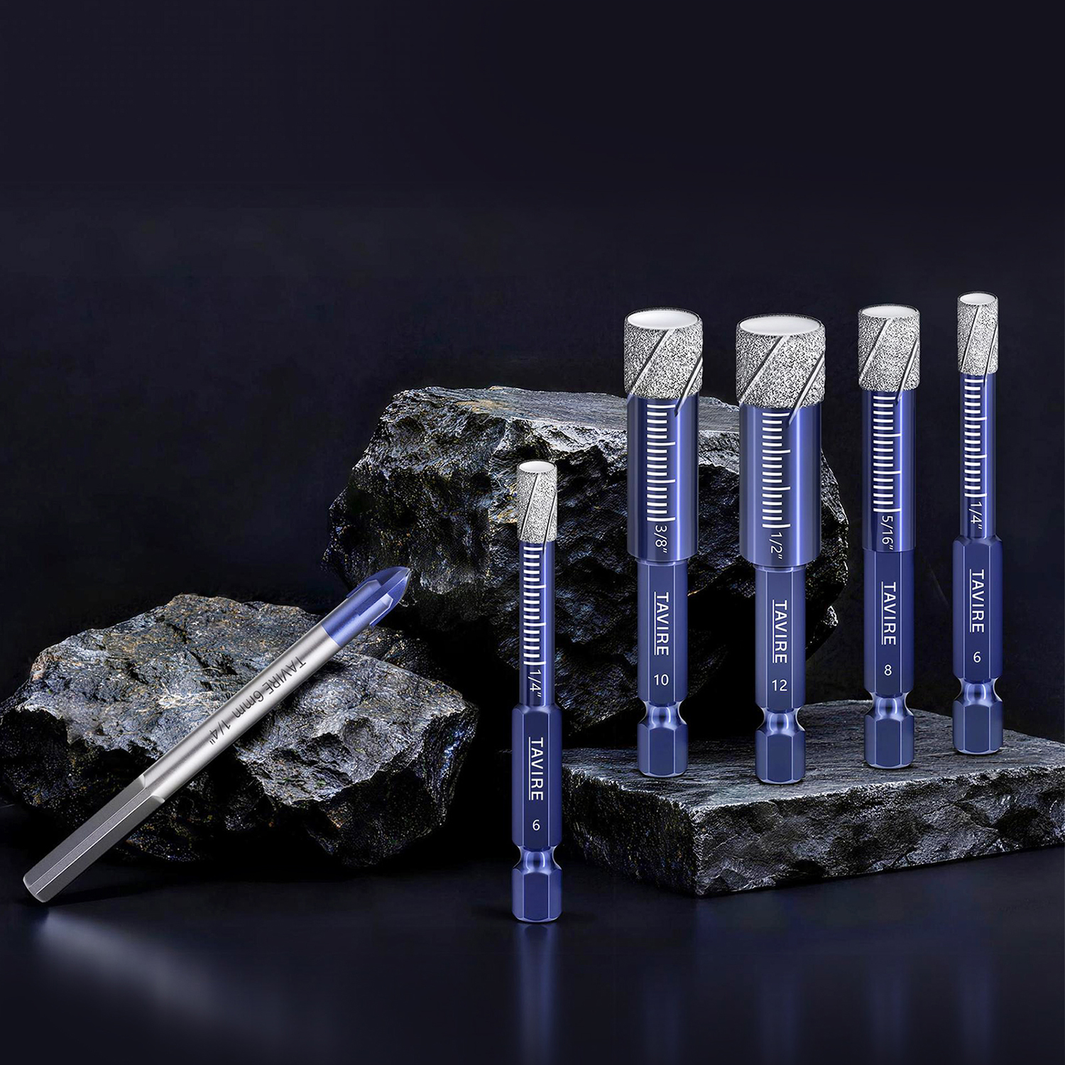 Tavire hex shank diamond drill bits set